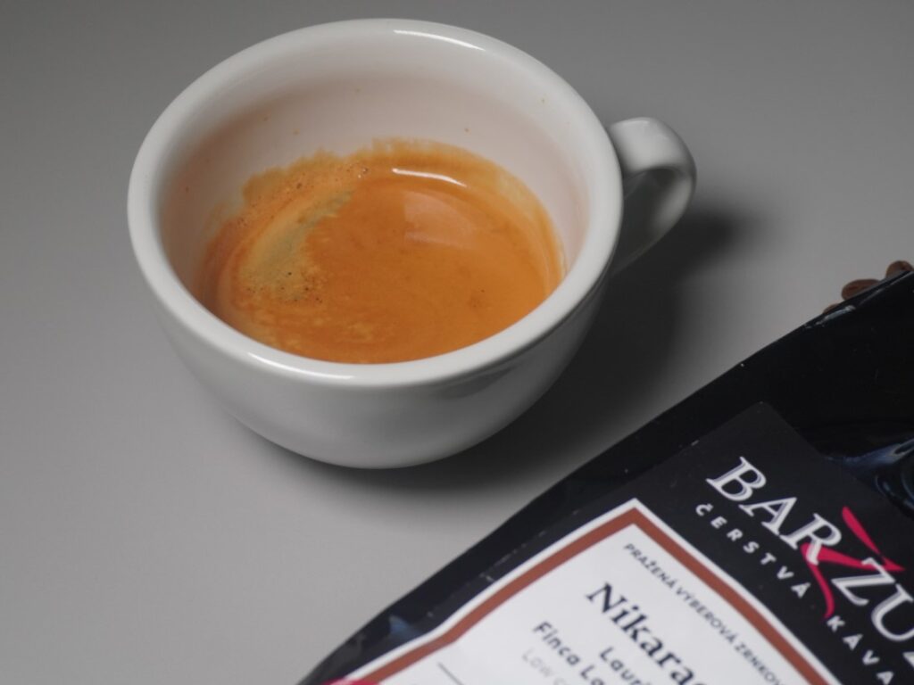 espresso z kávy Nikaragua La Escondida Laurina od Barzzuz