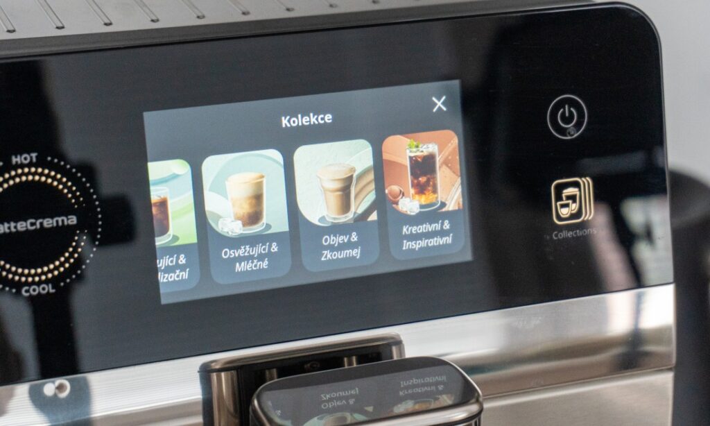 DeLonghi Eletta Ultra - ponuka nápojov - displej