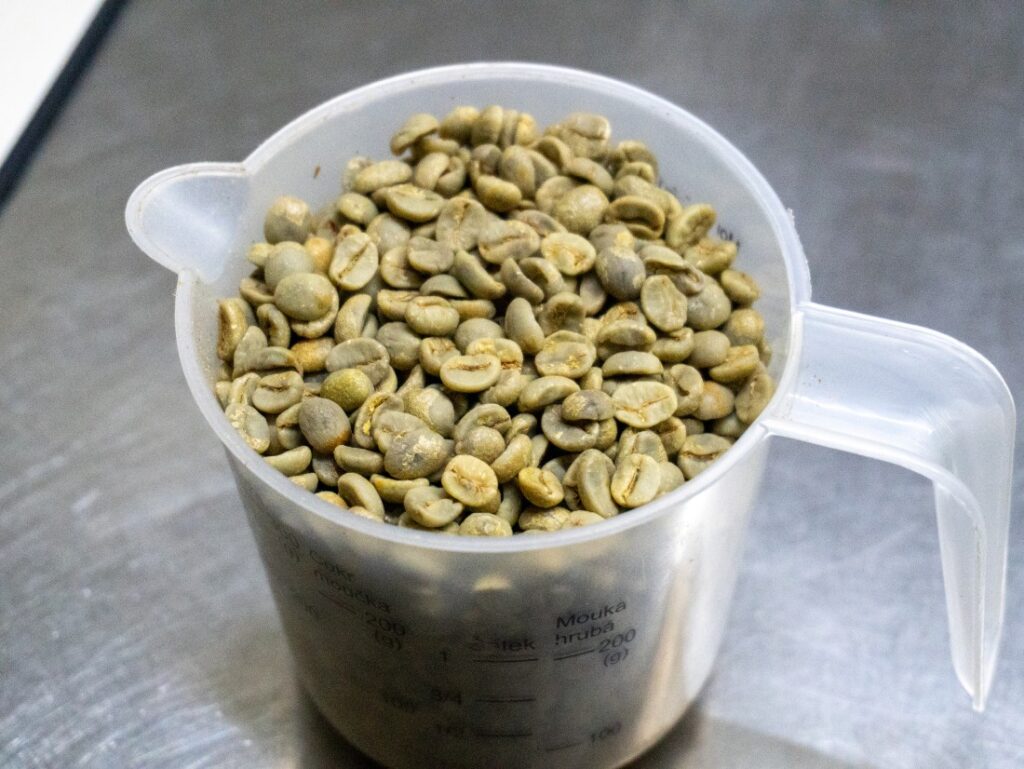 zelené kávové zrno