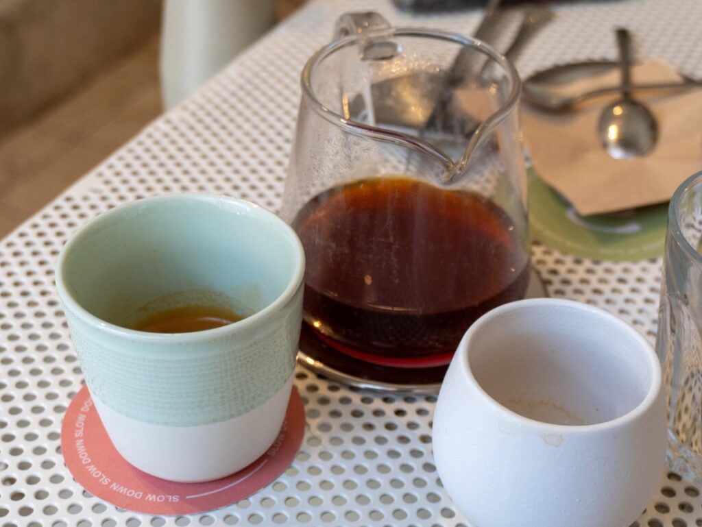 výběrová káva v Římě - filtr a espresso