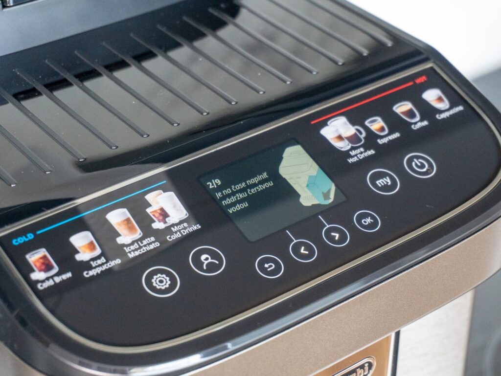 DeLonghi Magnifica DUO - displej a ovládací panel