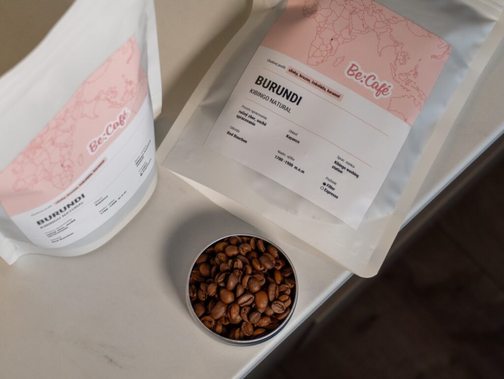 Burundi Kibingo od BeCafé ve dvou verzích
