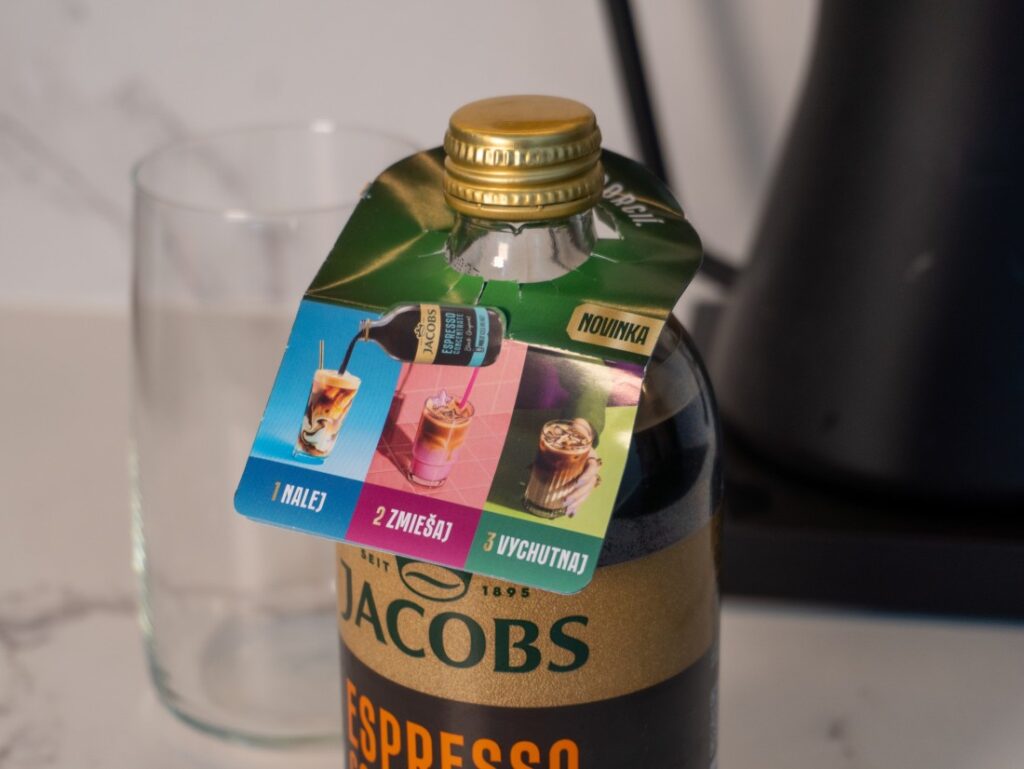 Jacobs Espresso Concentrate - láhev s reklamou