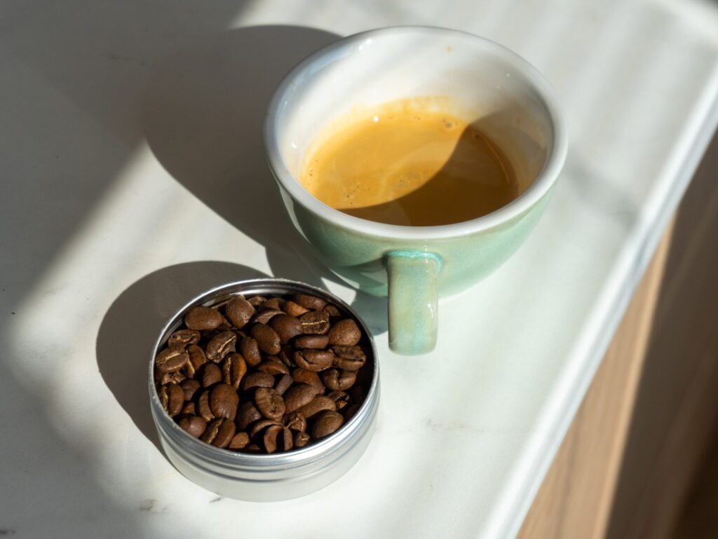 káva pražená na dřevě - espresso